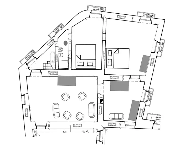 Planimetria Suite Francesco D'Alessandro